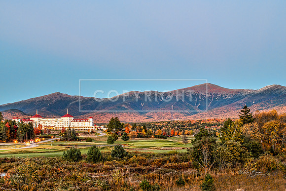 2456 Mt. Washington Hotel Fall Sunset - Bretton Woods, NH