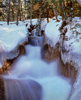 0015 Winter Waterfall - The Basin - Franconia Notch, NH