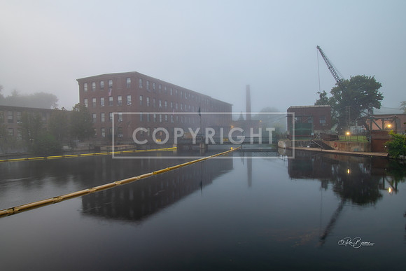 1913 Dam Fog - Franklin Hydro Dam #2, Franklin, NH