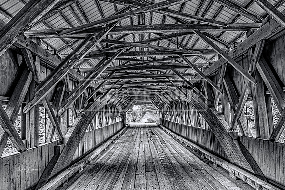 0794 BW - Albany Covered Bridge - Kancanagus Highway, NH