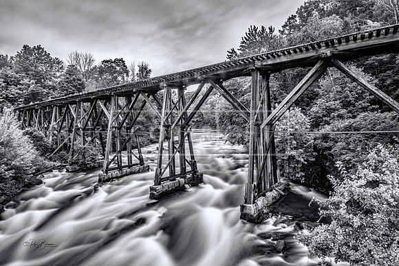 1948 BW - Franklin Trestle Bridge - Franklin, NH