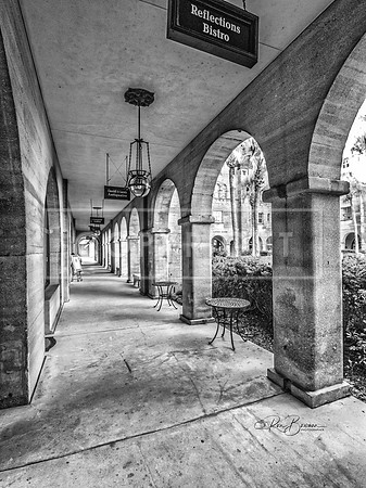 Florida 0432 BW - Bistro - St. Augustine, FL